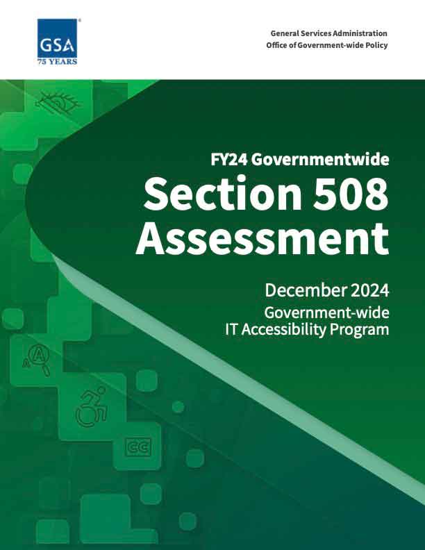 FY 24 Governmentwide Section 508 Assessment Report Cover