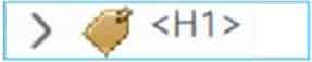 Screenshot of the tags panel showing the 'H1' tag along with its tag symbol.